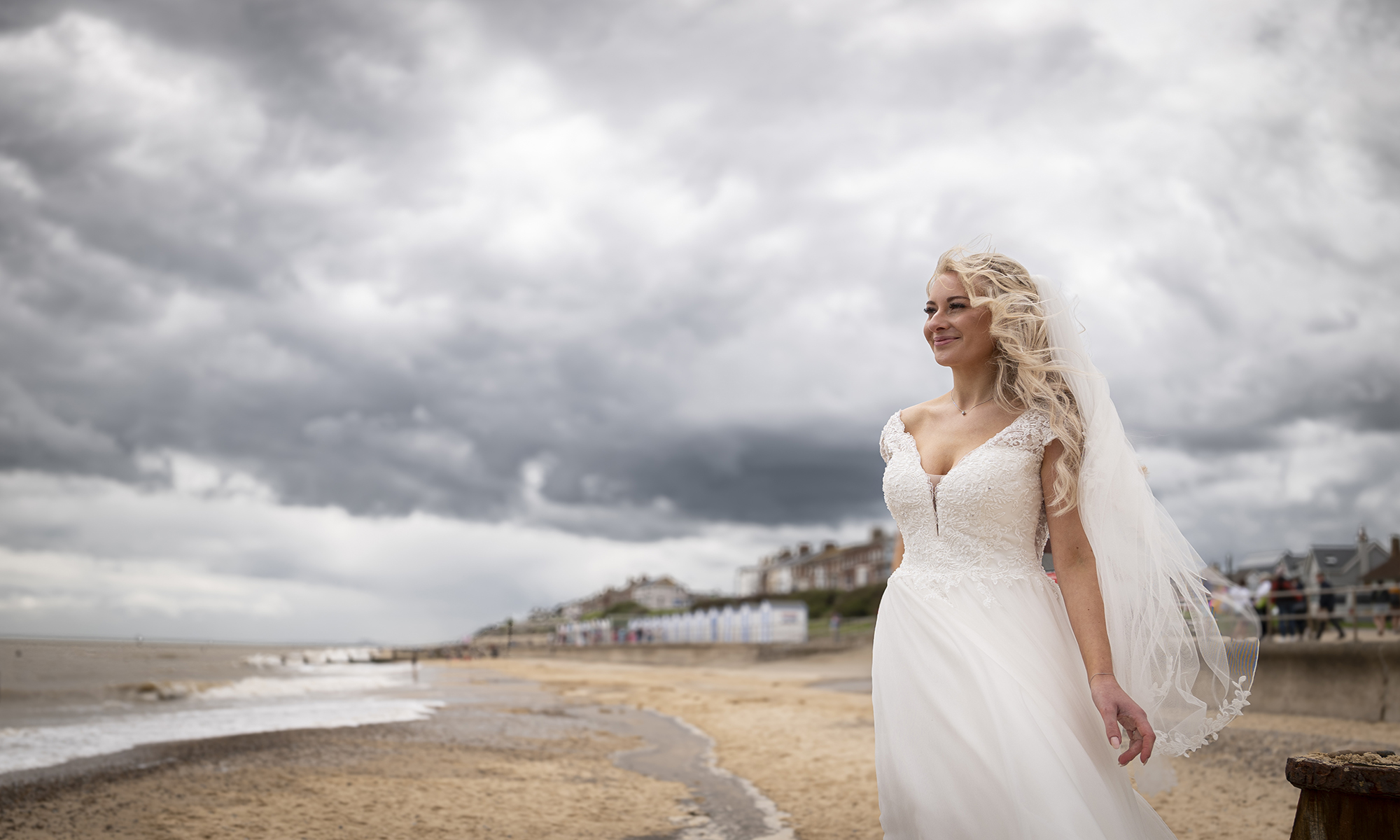 Bride posing for Photograph in Suffolk